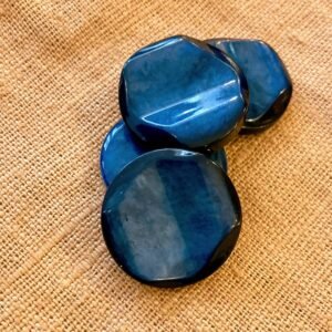 Lot Boutons Vintage - Grands à facettes marine