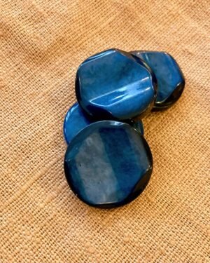 Lot Boutons Vintage - Grands à facettes marine