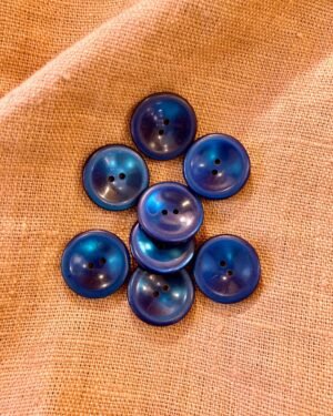 boutons vintages bleus reflets nacrés