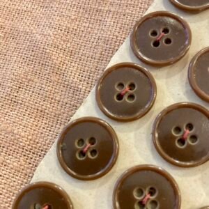 boutons vintage marron 15mm