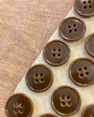 boutons vintage marron 15mm