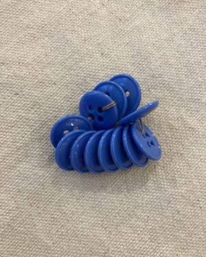 lot boutons vintages bleu 15mm