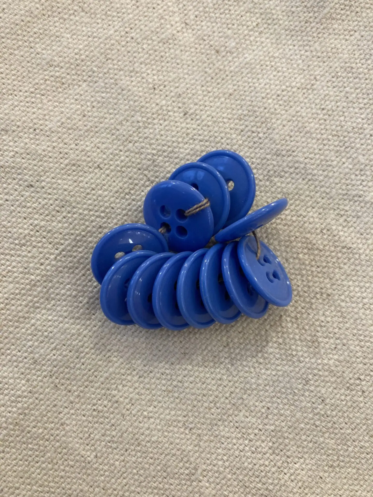 lot boutons vintages bleu 15mm
