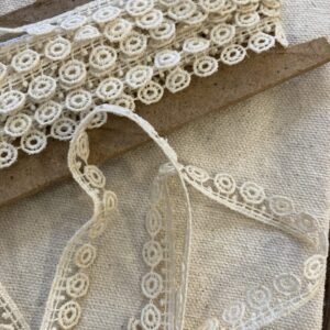 dentelle feston vintage écrue en coton
