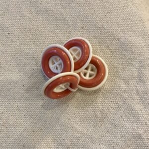 boutons vintages marins corail et crème