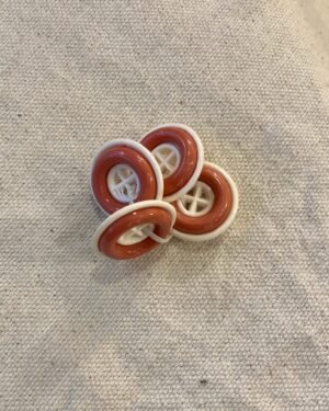 boutons vintages marins corail et crème