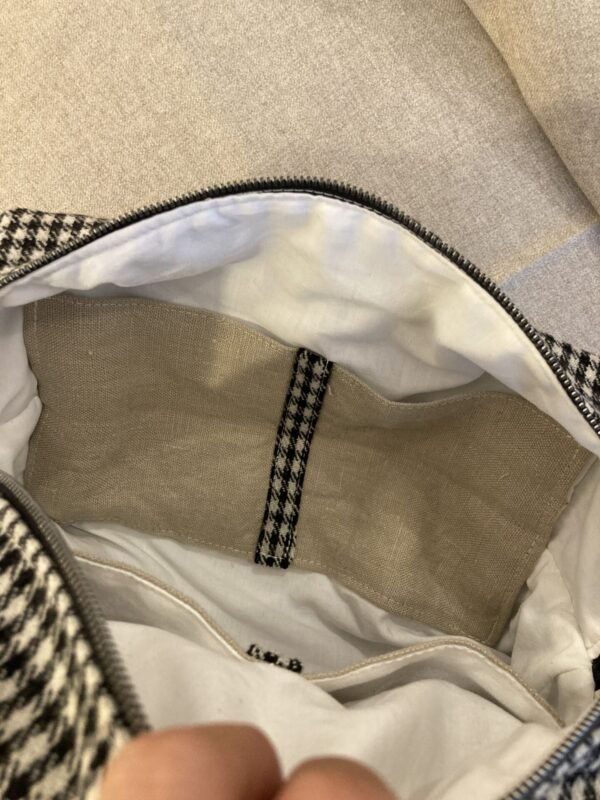 Trousse de toilette - Pied de Poule noir et blanc – Image 2