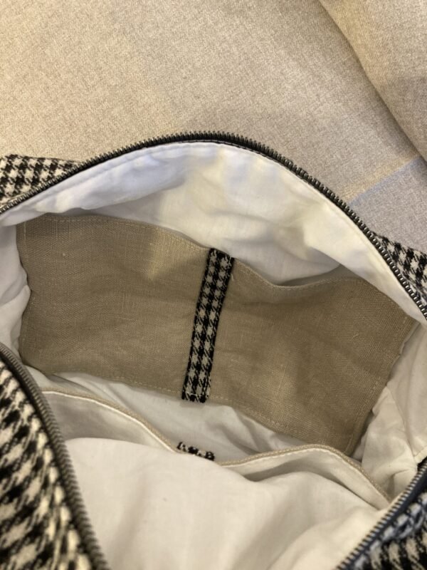 Trousse de toilette - Pied de Poule noir et blanc – Image 4