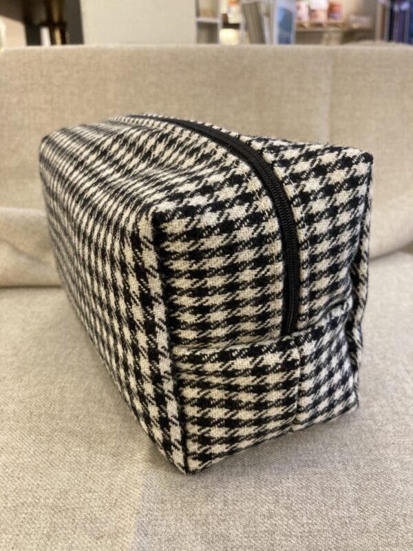 Trousse de maquillage - Pied de poule noir et blanc – Image 3