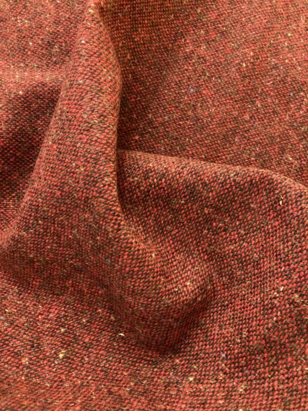 tweed de laine rouge