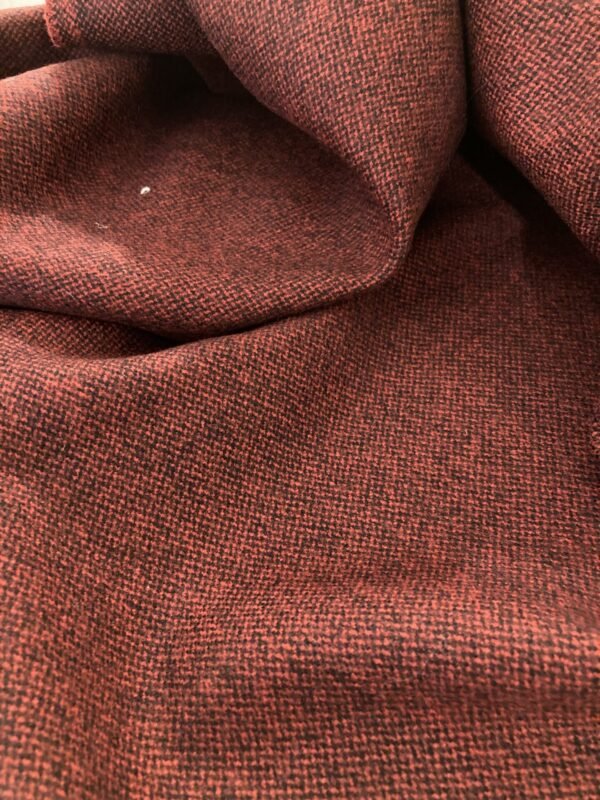 tweed de laine rouge bordeaux