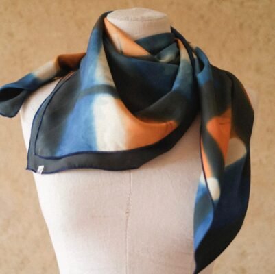 Teinture naturelle sur soie - Grand Foulard