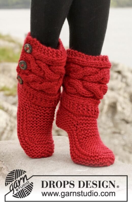 chaussons drops little red riding slippers