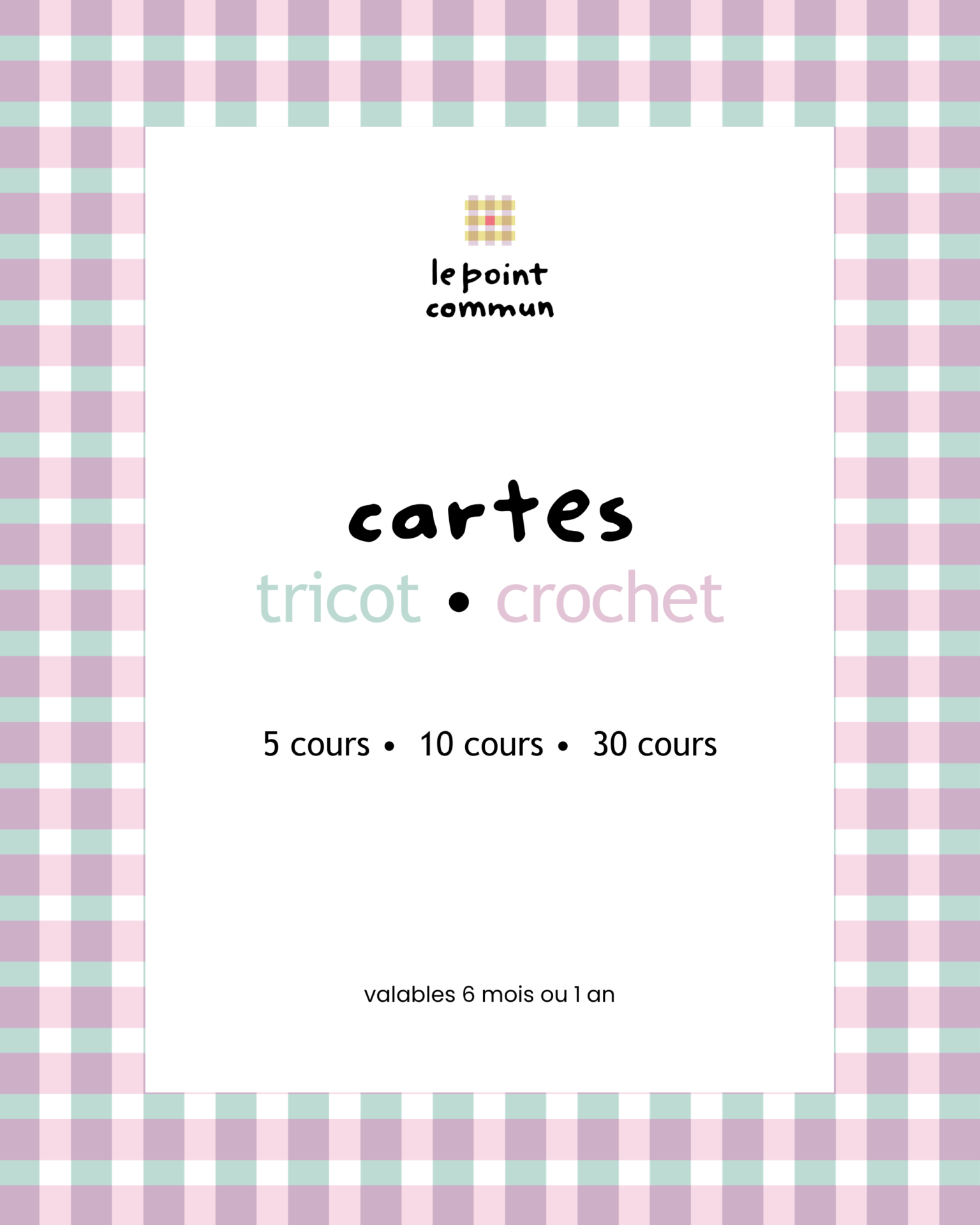 Cartes de Cours de Tricot et Crochet à Malakoff