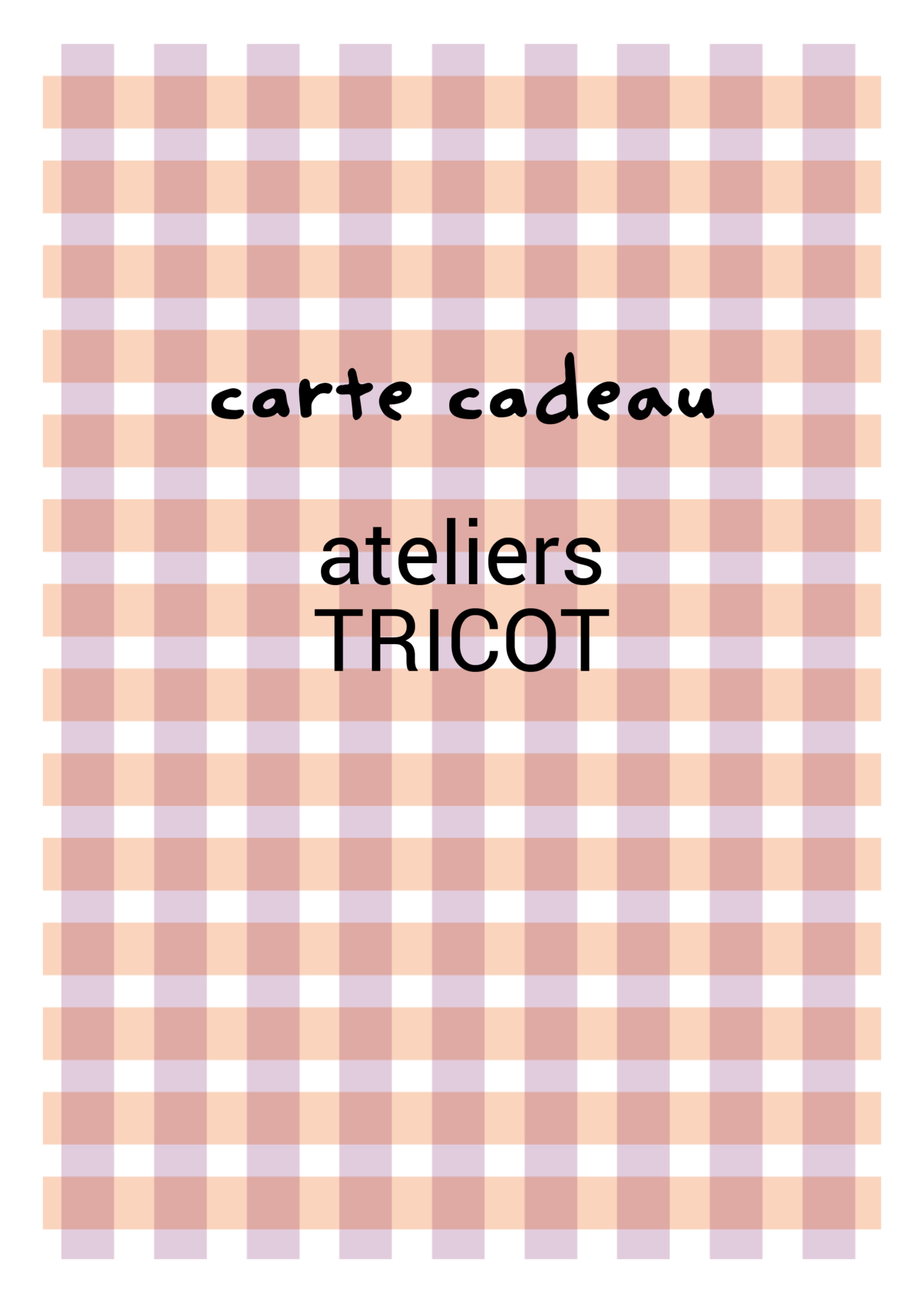 Carte cadeau - Atelier Tricot