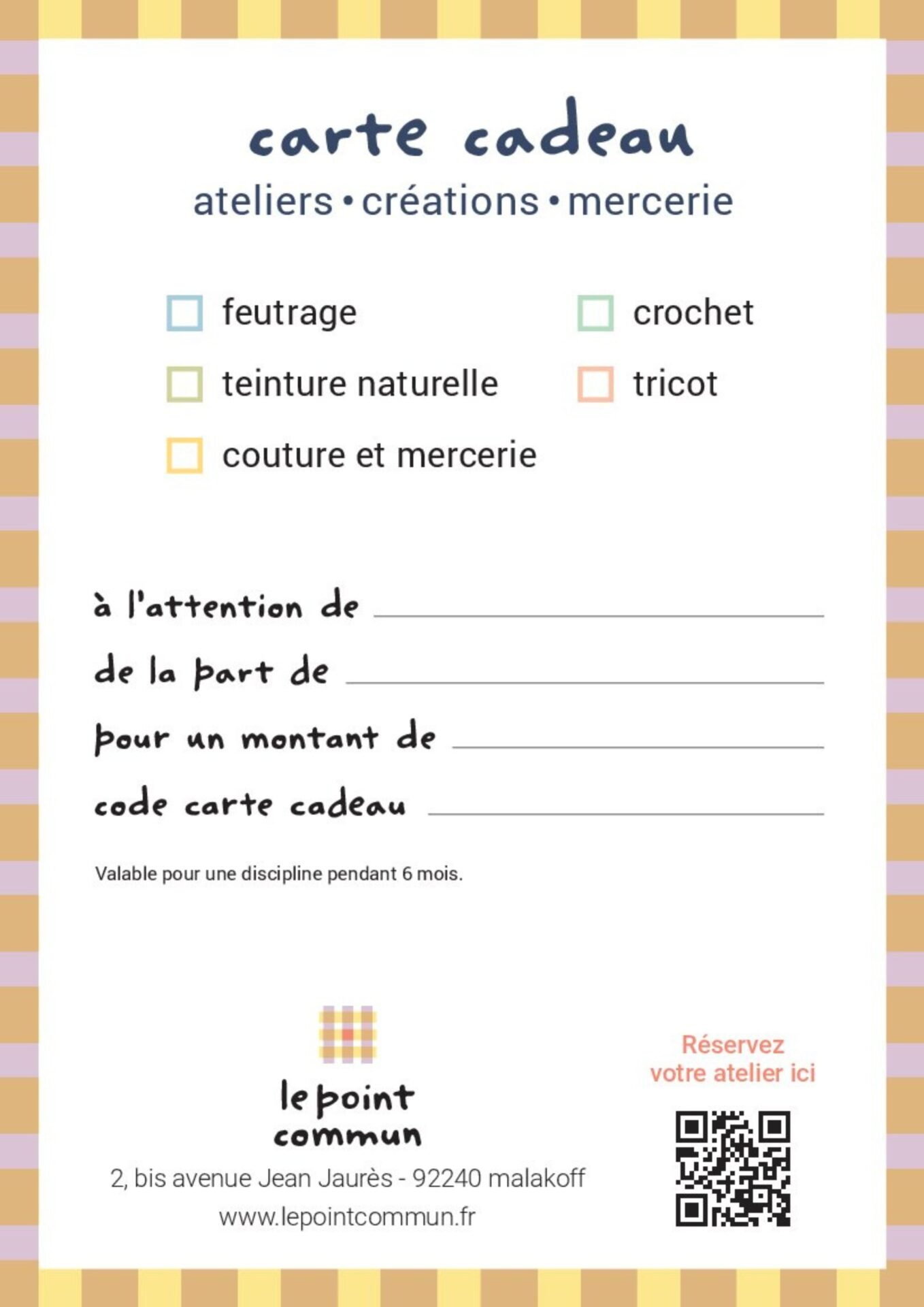 Alternative view of Carte cadeau - Atelier Couture & Mercerie