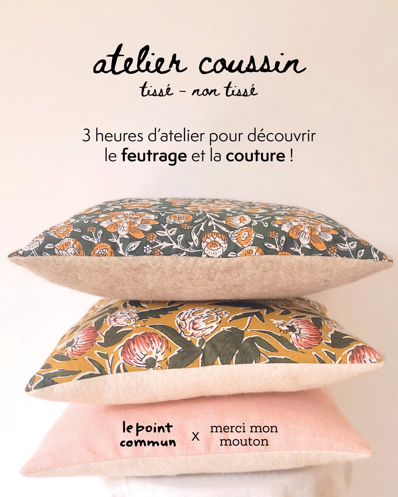 Alternative view of Atelier coussin Tissé - non tissé